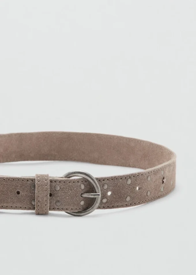 Ceinture en cuir cloutée