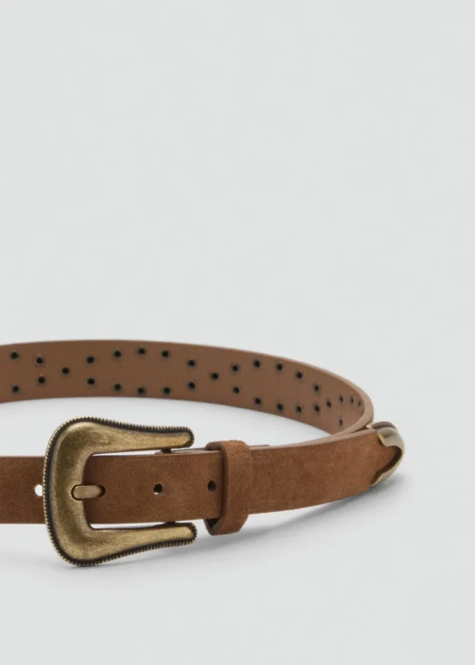 Ceinture en cuir cloutée