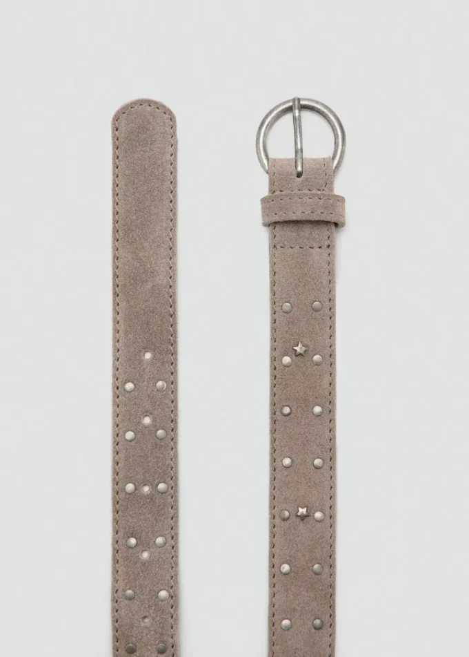 Ceinture en cuir cloutée