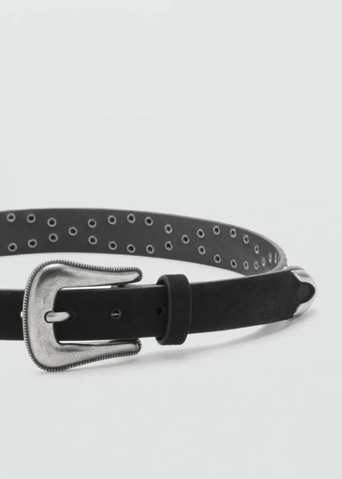 Ceinture en cuir cloutée
