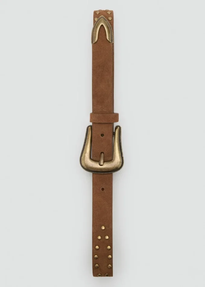 Ceinture en cuir cloutée