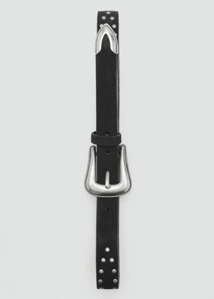 Ceinture en cuir cloutée