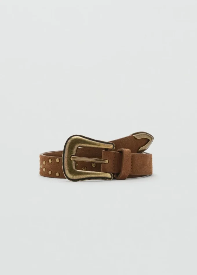 Ceinture en cuir cloutée