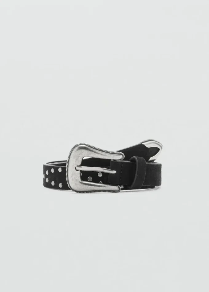 Ceinture en cuir cloutée