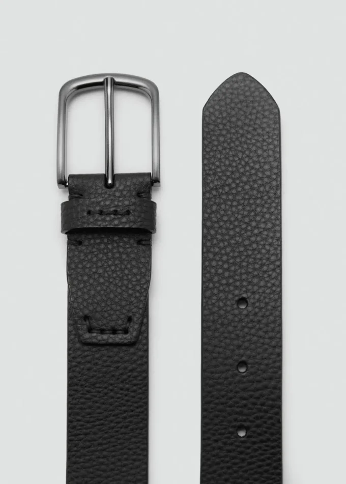 Ceinture en cuir grainé