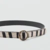 Ceinture en cuir imprimé animal