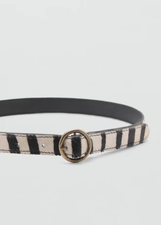 Ceinture en cuir imprimé animal