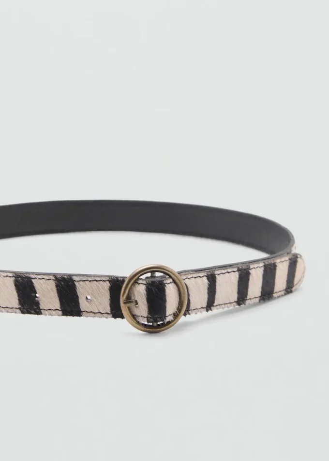 Ceinture en cuir imprimé animal