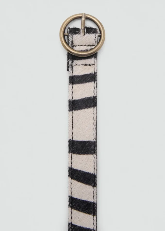 Ceinture en cuir imprimé animal