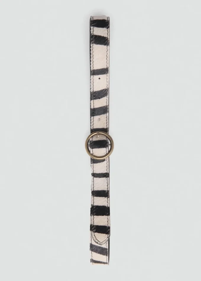 Ceinture en cuir imprimé animal