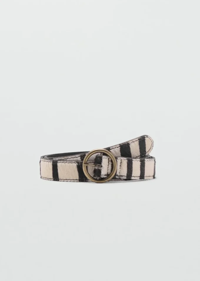 Ceinture en cuir imprimé animal