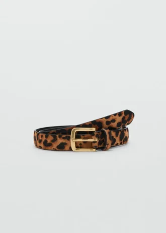 Ceinture en cuir léopard