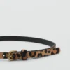 Ceinture en cuir léopard