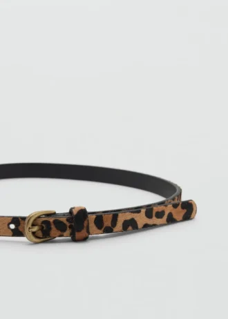 Ceinture en cuir léopard