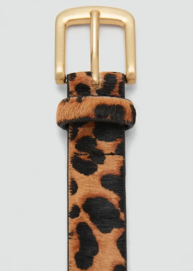 Ceinture en cuir léopard