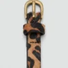 Ceinture en cuir léopard
