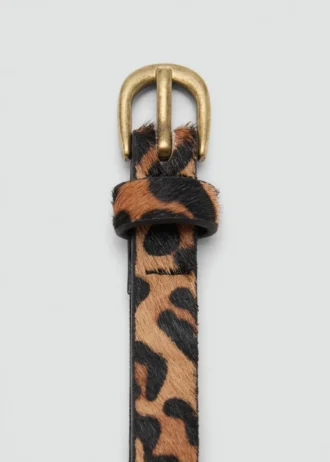 Ceinture en cuir léopard