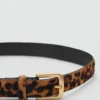 Ceinture en cuir léopard