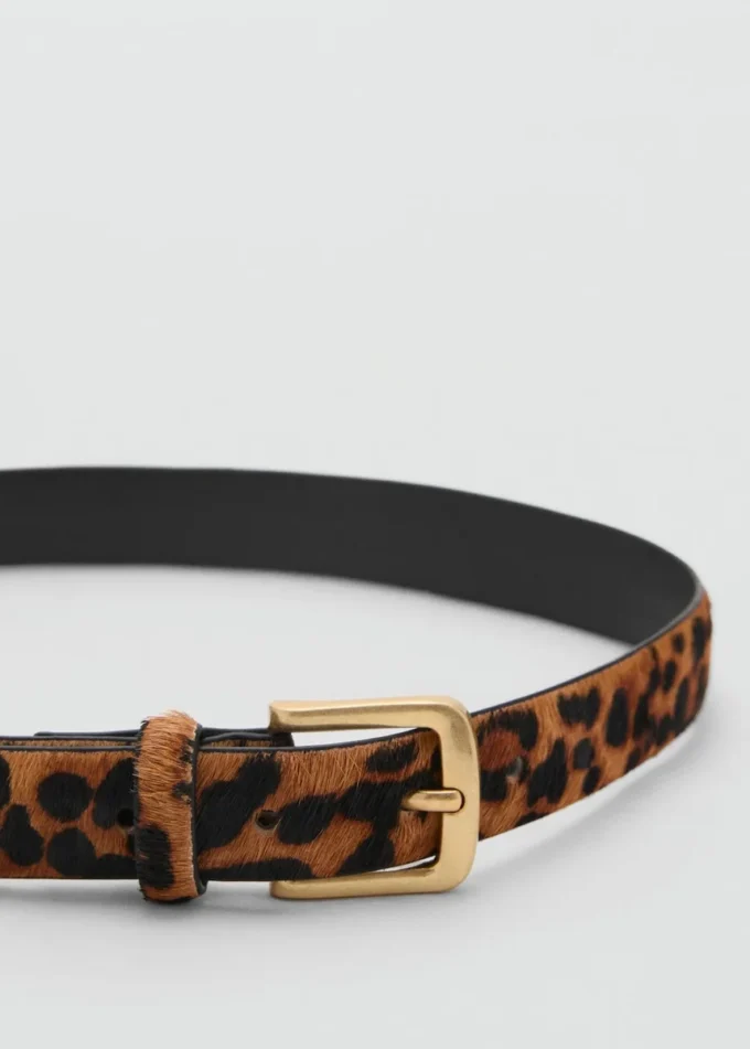 Ceinture en cuir léopard