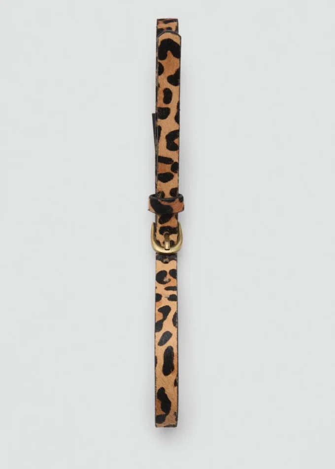 Ceinture en cuir léopard
