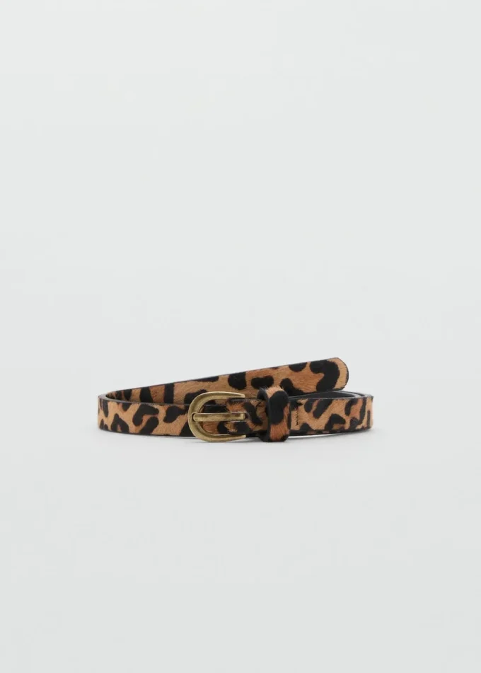 Ceinture en cuir léopard