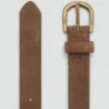 Ceinture en cuir suédé