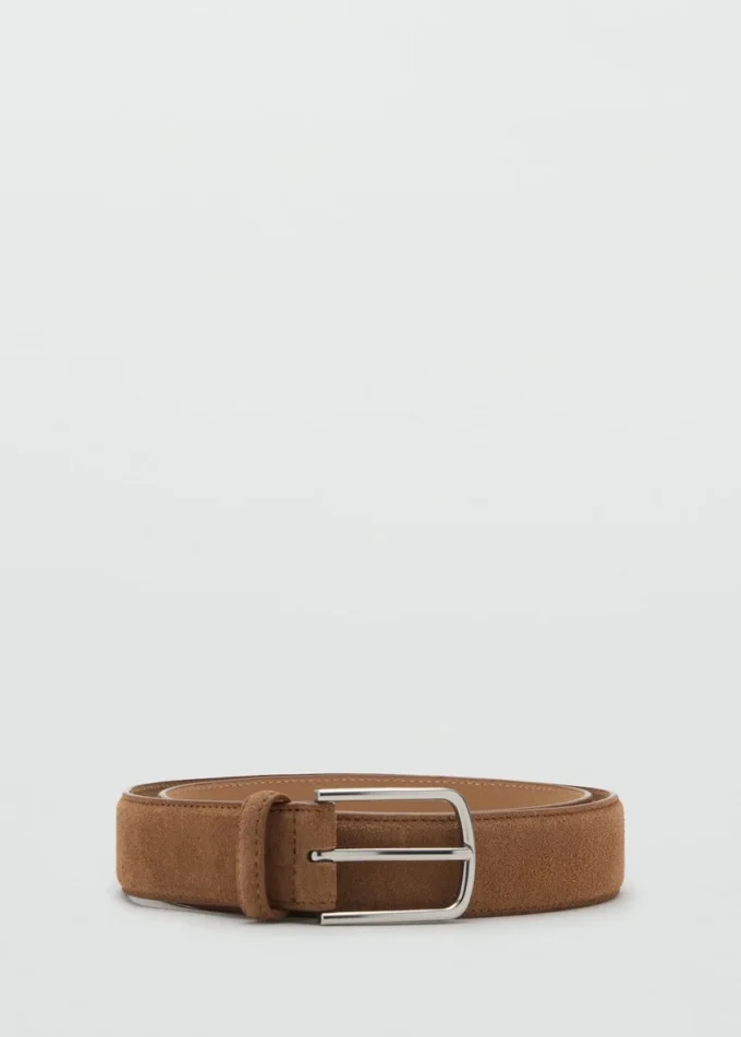 Ceinture en cuir suédé