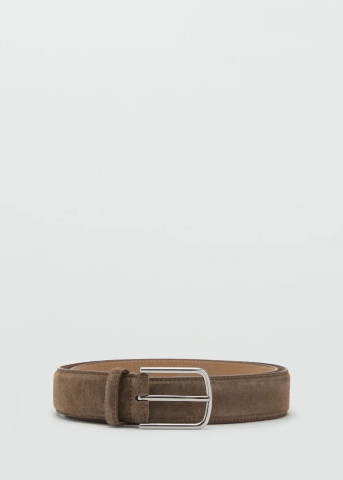 Ceinture en cuir suédé