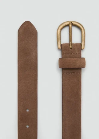 Ceinture en cuir suédé