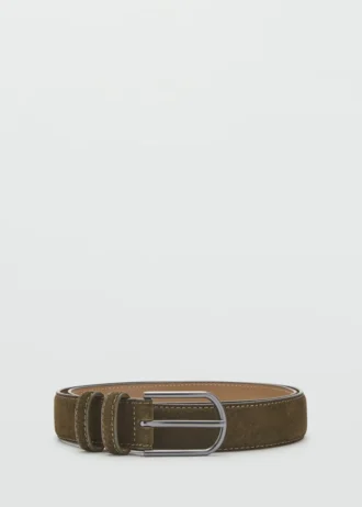 Ceinture en cuir suédé