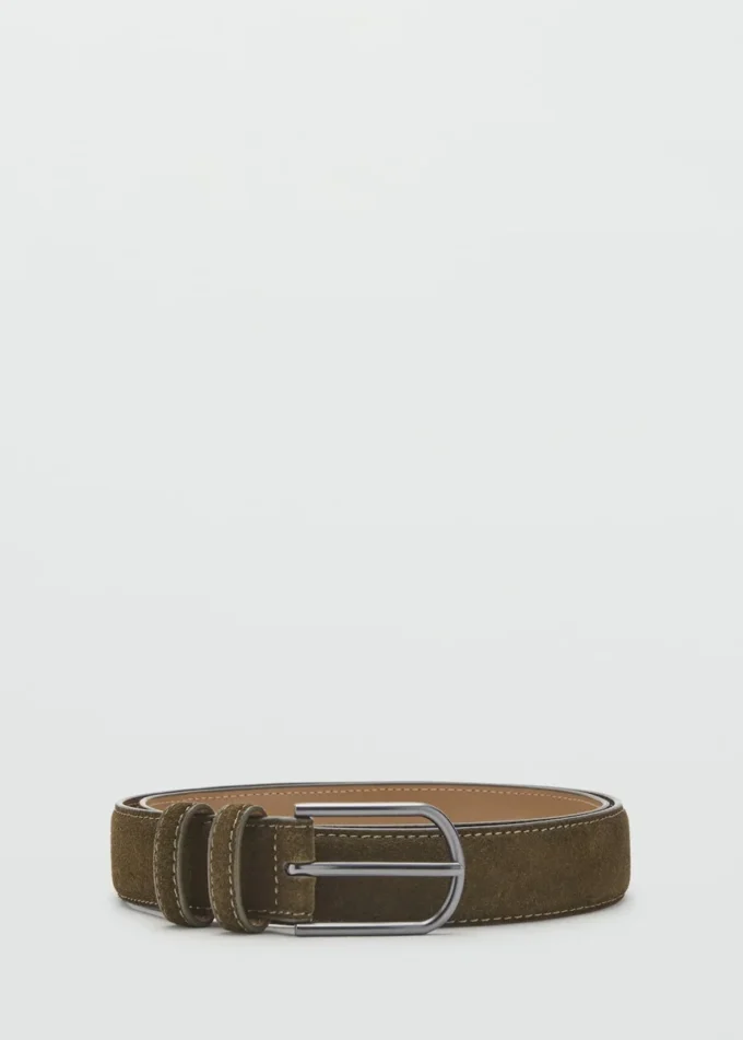 Ceinture en cuir suédé