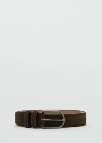 Ceinture en cuir suédé