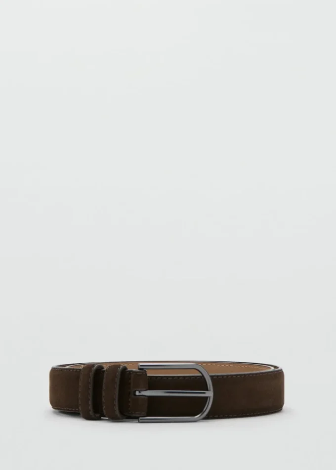 Ceinture en cuir suédé