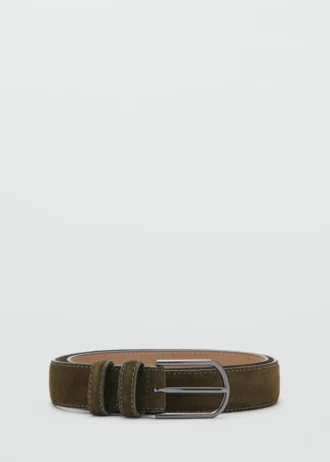 Ceinture en cuir suédé