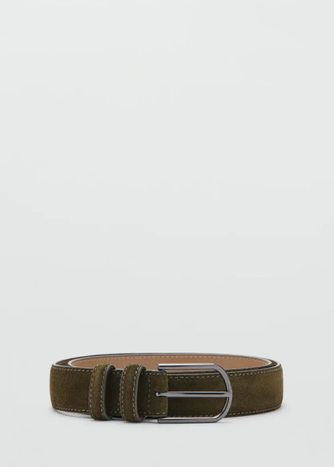 Ceinture en cuir suédé