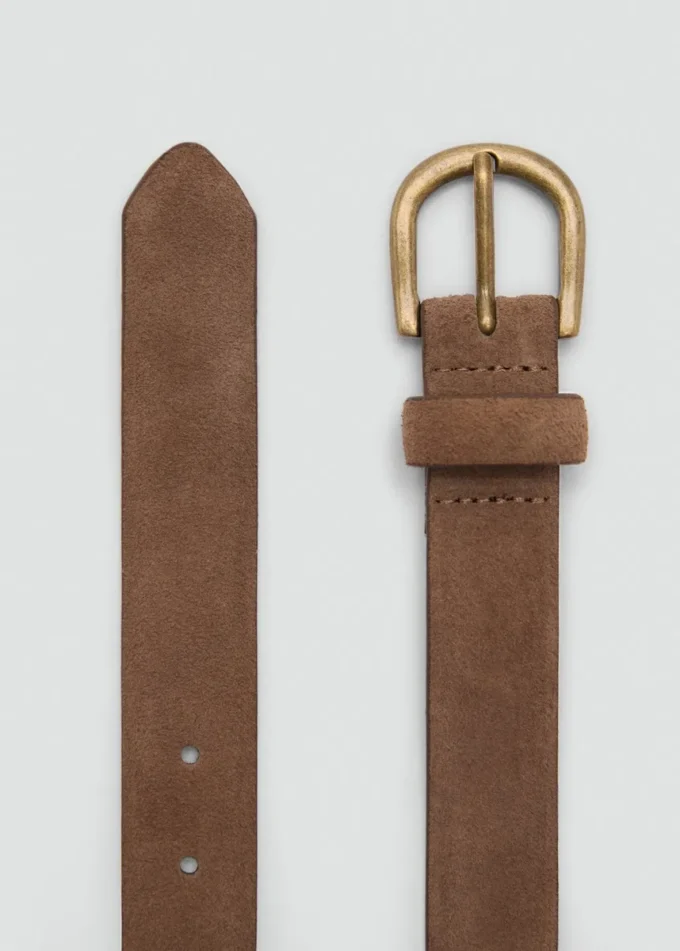Ceinture en cuir suédé