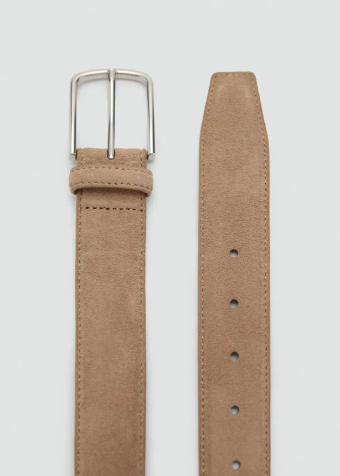 Ceinture en cuir suédé