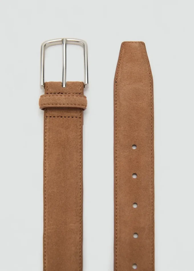 Ceinture en cuir suédé
