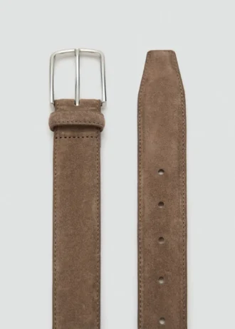 Ceinture en cuir suédé