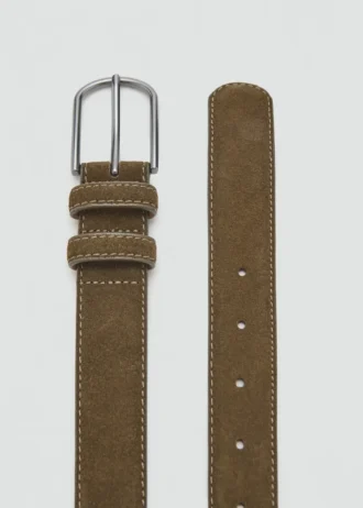 Ceinture en cuir suédé