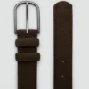 Ceinture en cuir suédé