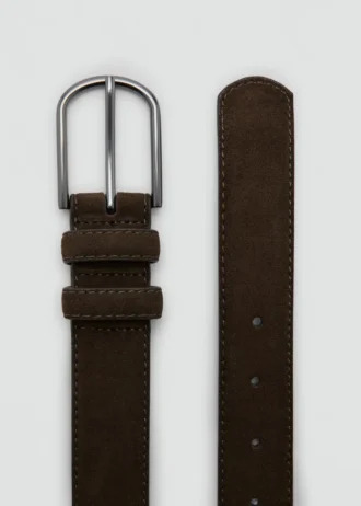 Ceinture en cuir suédé