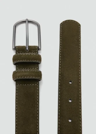 Ceinture en cuir suédé