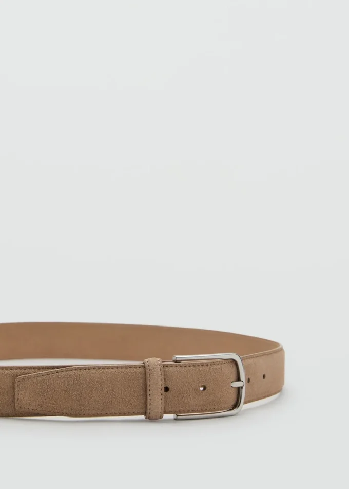 Ceinture en cuir suédé