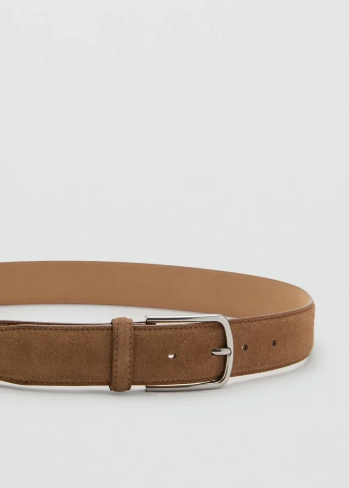 Ceinture en cuir suédé
