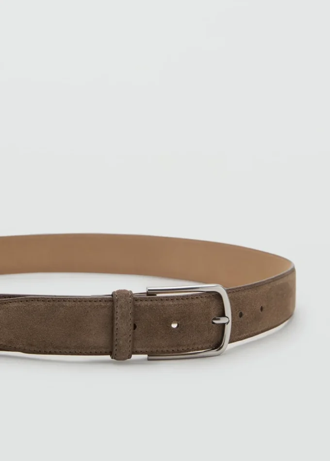 Ceinture en cuir suédé