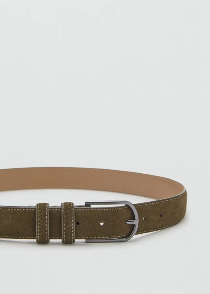 Ceinture en cuir suédé