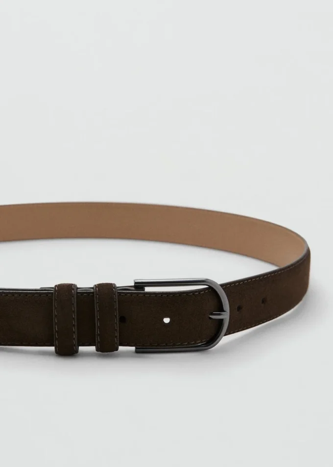 Ceinture en cuir suédé