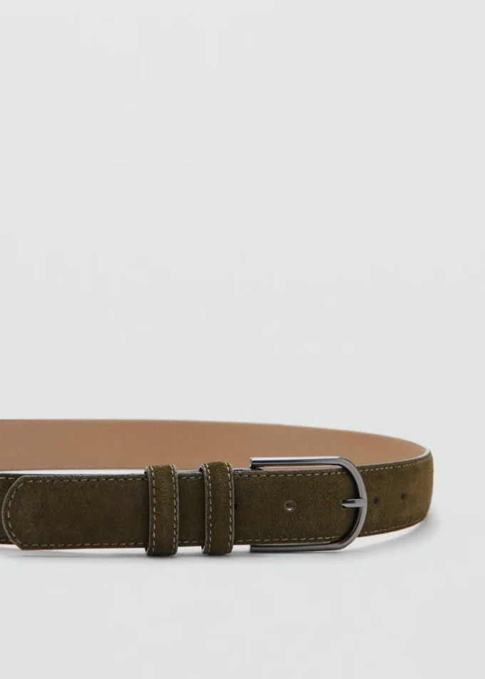 Ceinture en cuir suédé