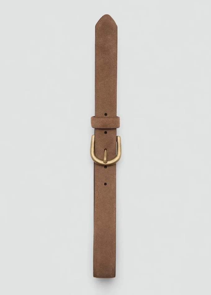Ceinture en cuir suédé